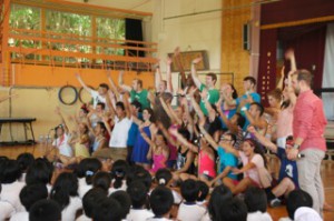 子どもたちとの対面式