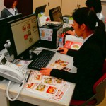 企業での職場体験の様子