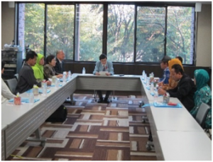 表敬、意見交換の様子