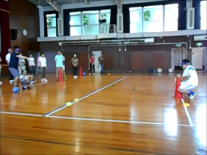 ブラインドサッカーの様子