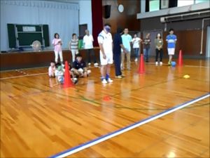 ブラインドサッカーの様子